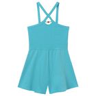 Girls Blue Criss Cross Strap Playsuit, 1, hi-res