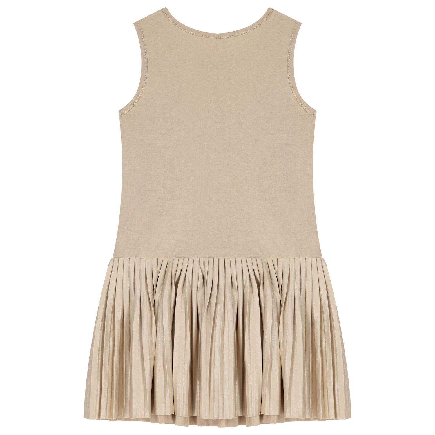 Girls Pink & Beige Striped Dress Set, 1, hi-res image number null