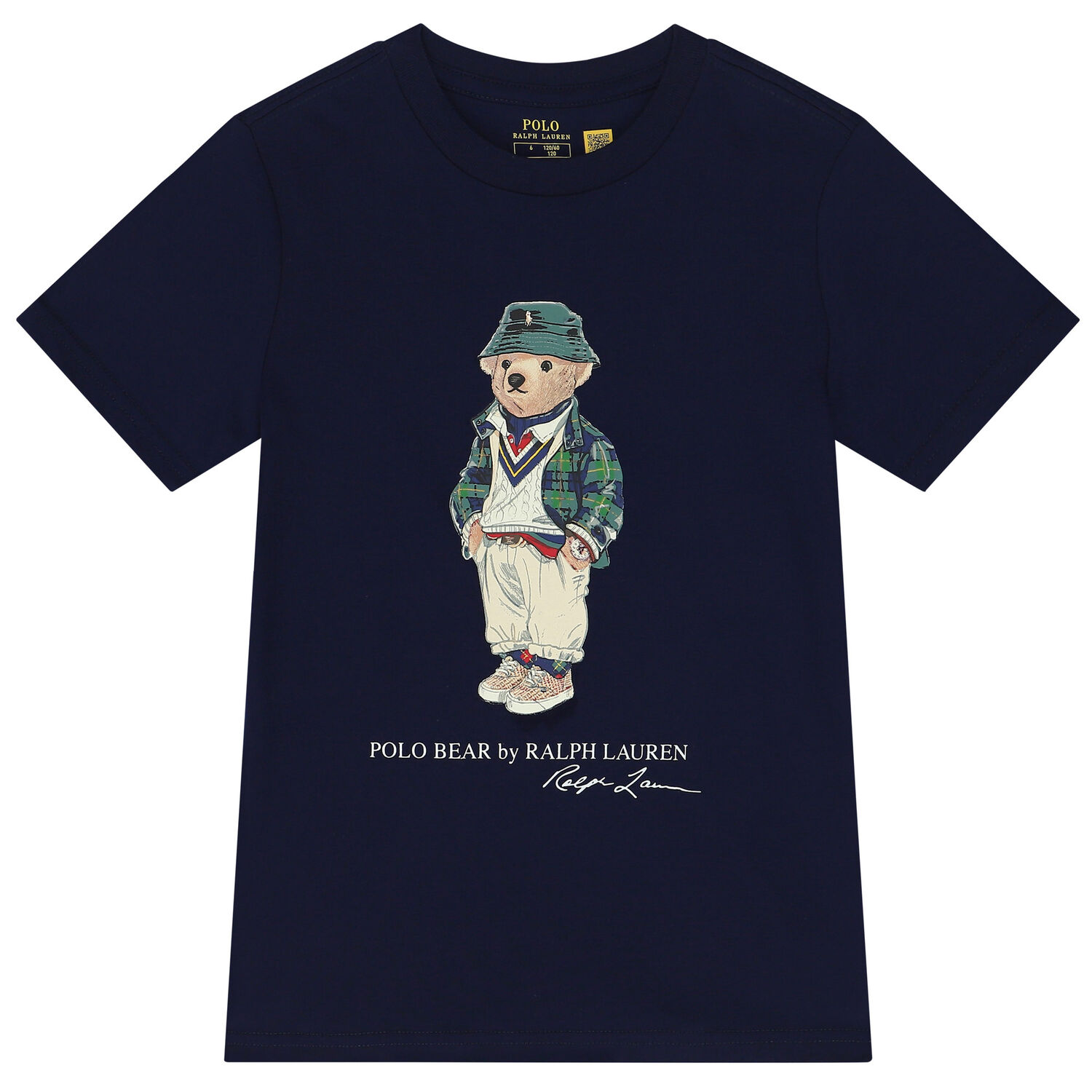 Boys Navy Blue Polo Bear T-Shirt, 1, hi-res