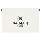 White & Gold Logo Baby Blanket, 1, hi-res