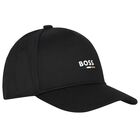 Boys Black Logo Cap, 1, hi-res