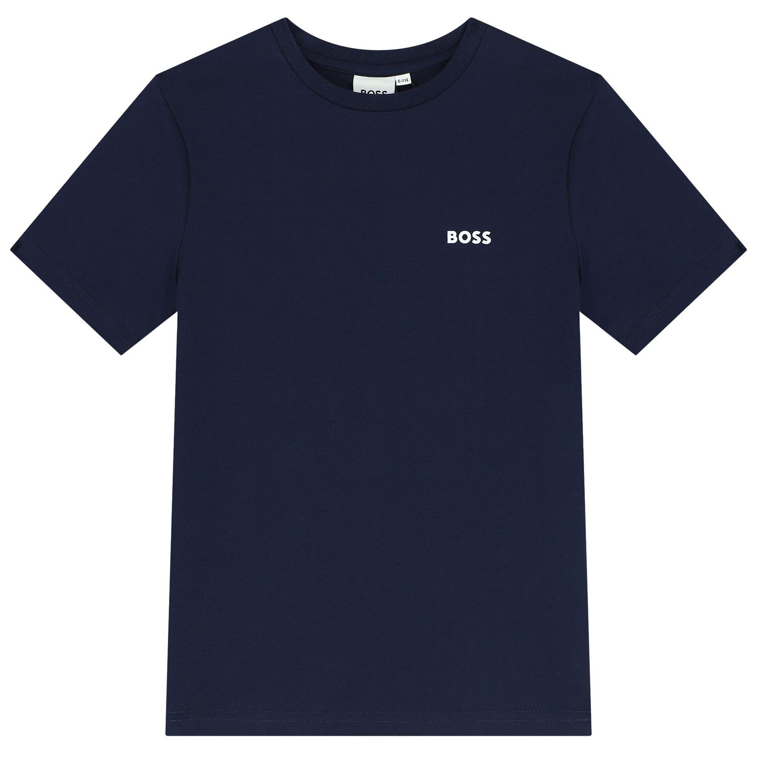 Boys Navy Blue & White Logo T-Shirts ( 2-Pack ), 2, hi-res image number null