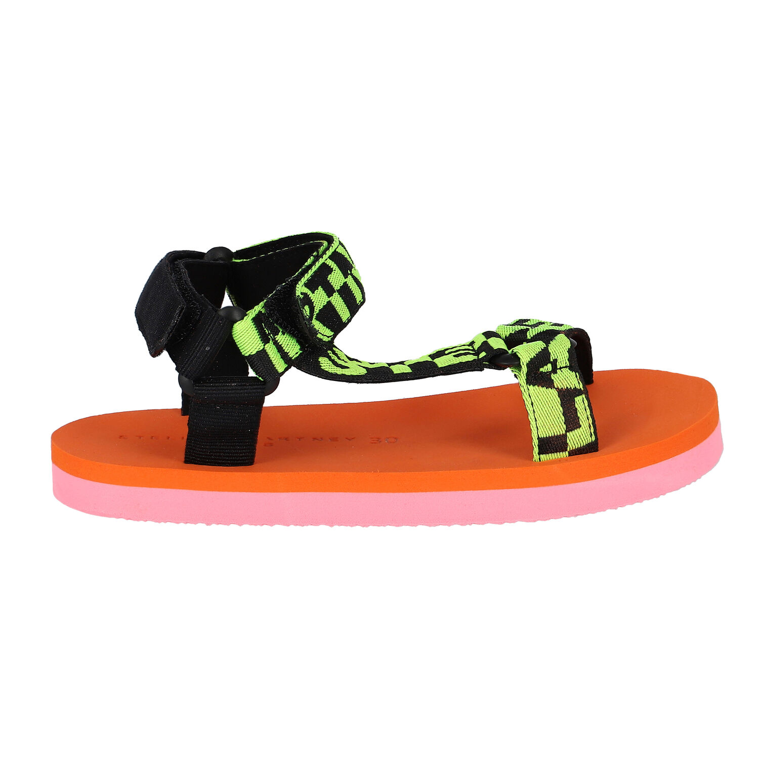 Girls Pink & Orange Logo Sandals, 1, hi-res image number null