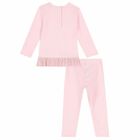 Younger Girls Pink Top & Leggings Set, 1, hi-res