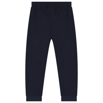 Boys Navy Blue Logo Joggers