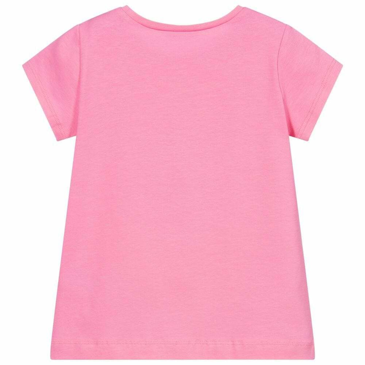 Girls Pink Cat T-Shirt, 1, hi-res image number null