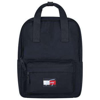 Boys Navy Blue Logo Backpack