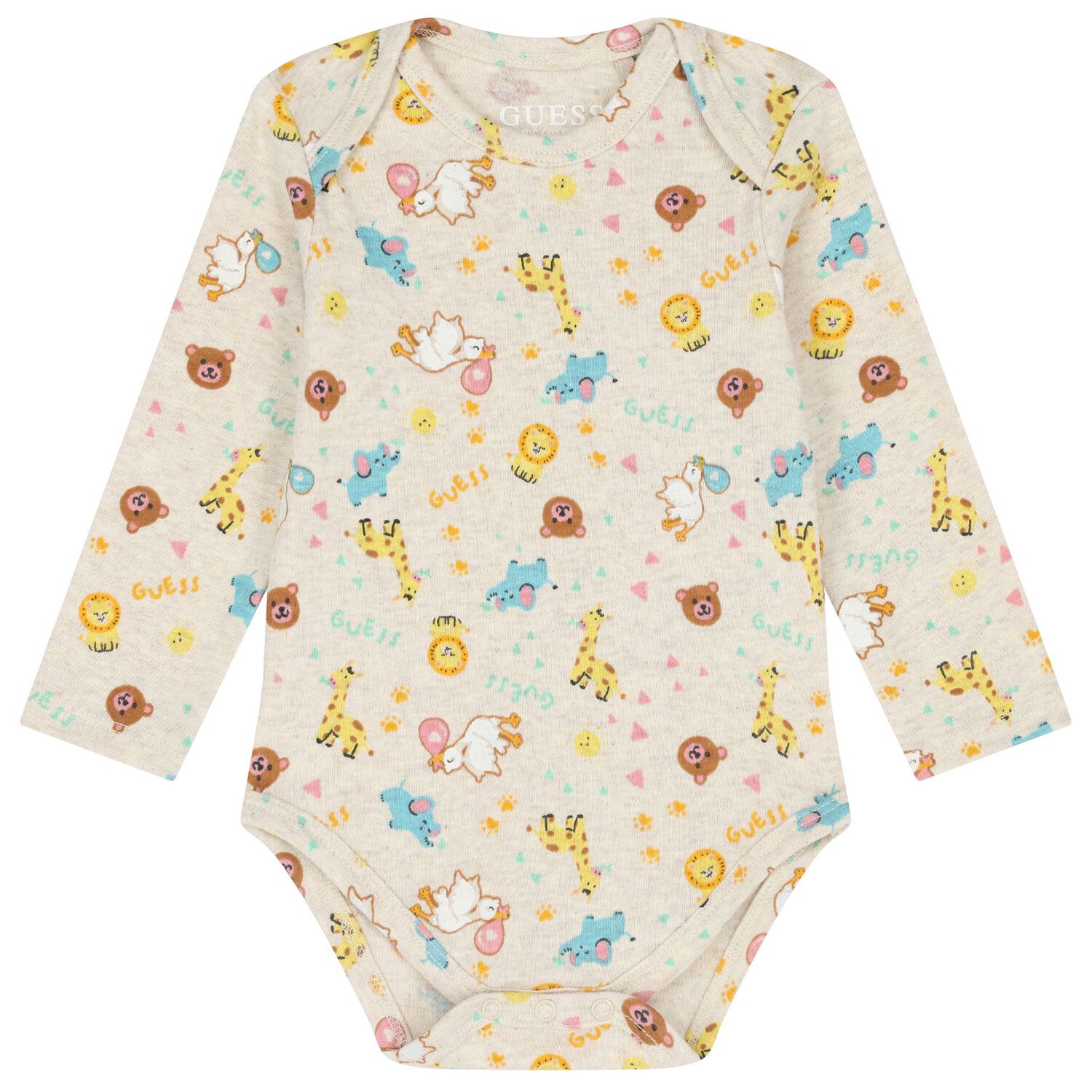 Baby Girls Beige & Green Logo Bodysuit Gift Set, 1, hi-res