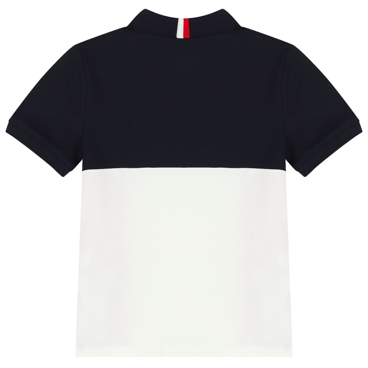 Boys Navy Blue, Red & White Logo Polo Shirt, 1, hi-res
