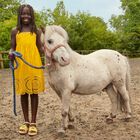 Girls Yellow Broderie Anglaise Dress, 1, hi-res