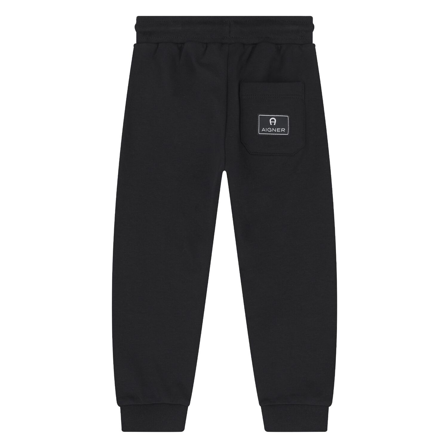 Younger Boys Black Logo Joggers, 1, hi-res