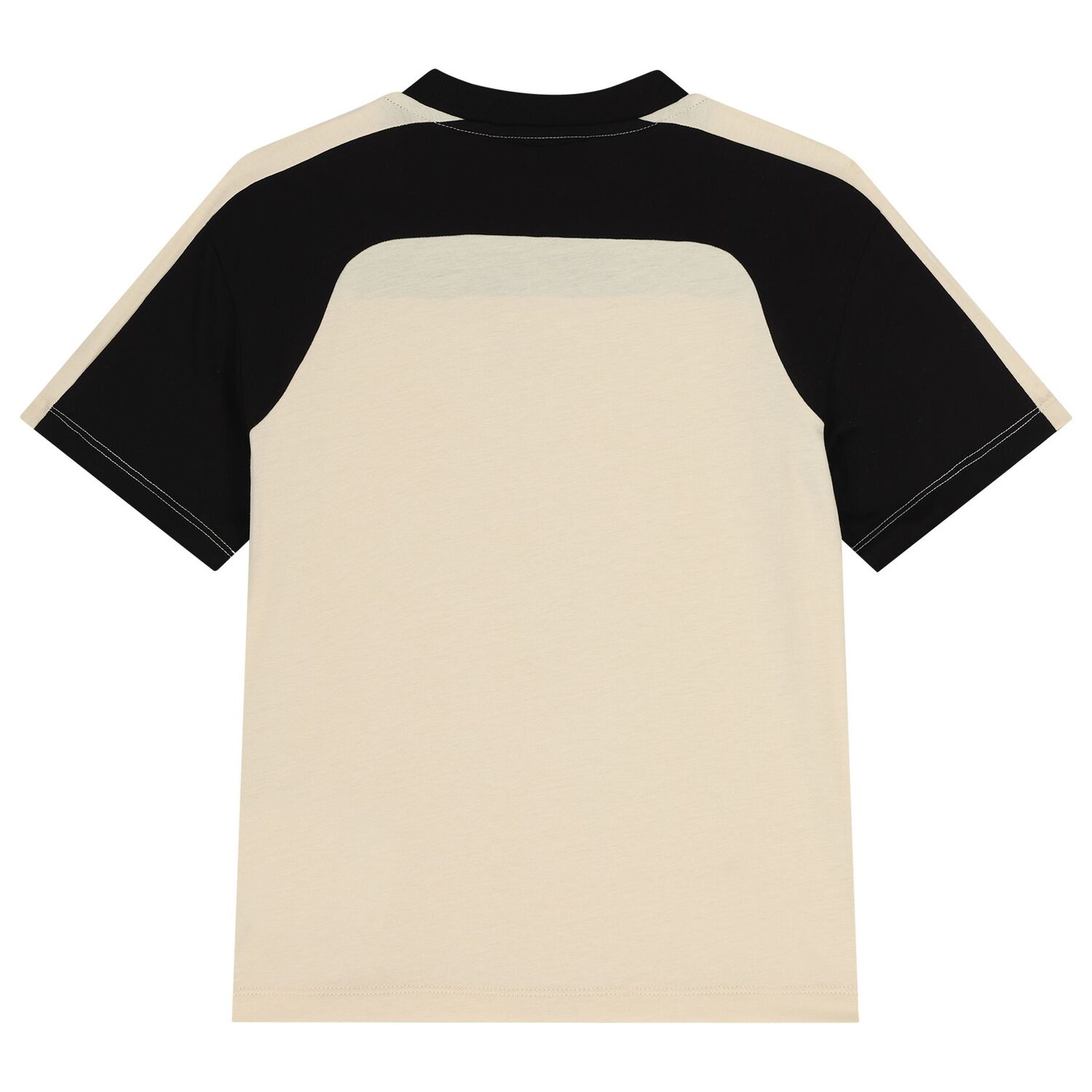 Boys Beige & Black Logo T-Shirt, 1, hi-res