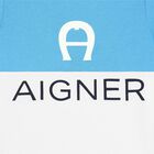 Boys Blue & White Logo T-Shirt, 3, hi-res