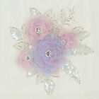 Girls White Embellished Tulle Dress, 1, hi-res