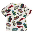 Boys Ivory Hot Wheels T-Shirt , 1, hi-res