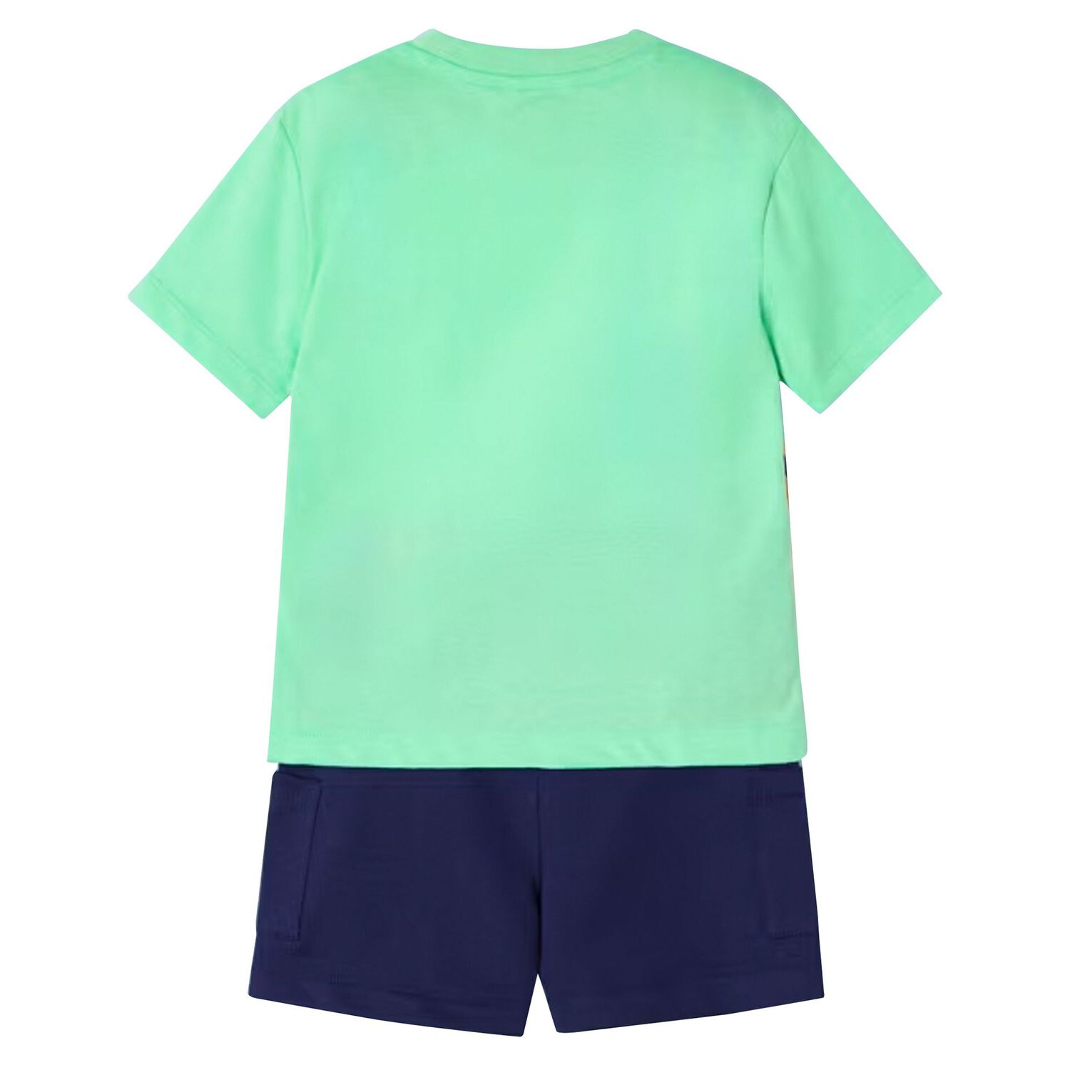 Boys Green & Navy Blue Surf Board Shorts Set, 1, hi-res image number null