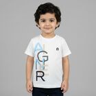 Younger Boys White Logo T-Shirt, 1, hi-res