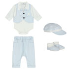 Baby Boys Blue & White Gift Set, 1, hi-res