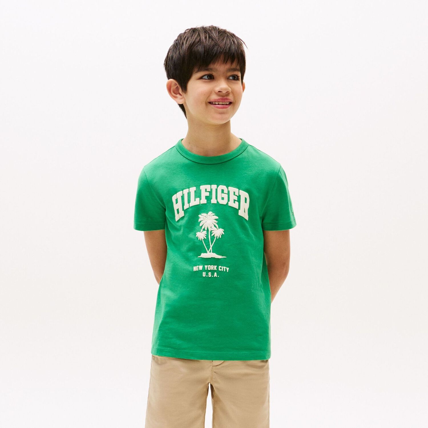 Boys Green Logo T-Shirts, 1, hi-res