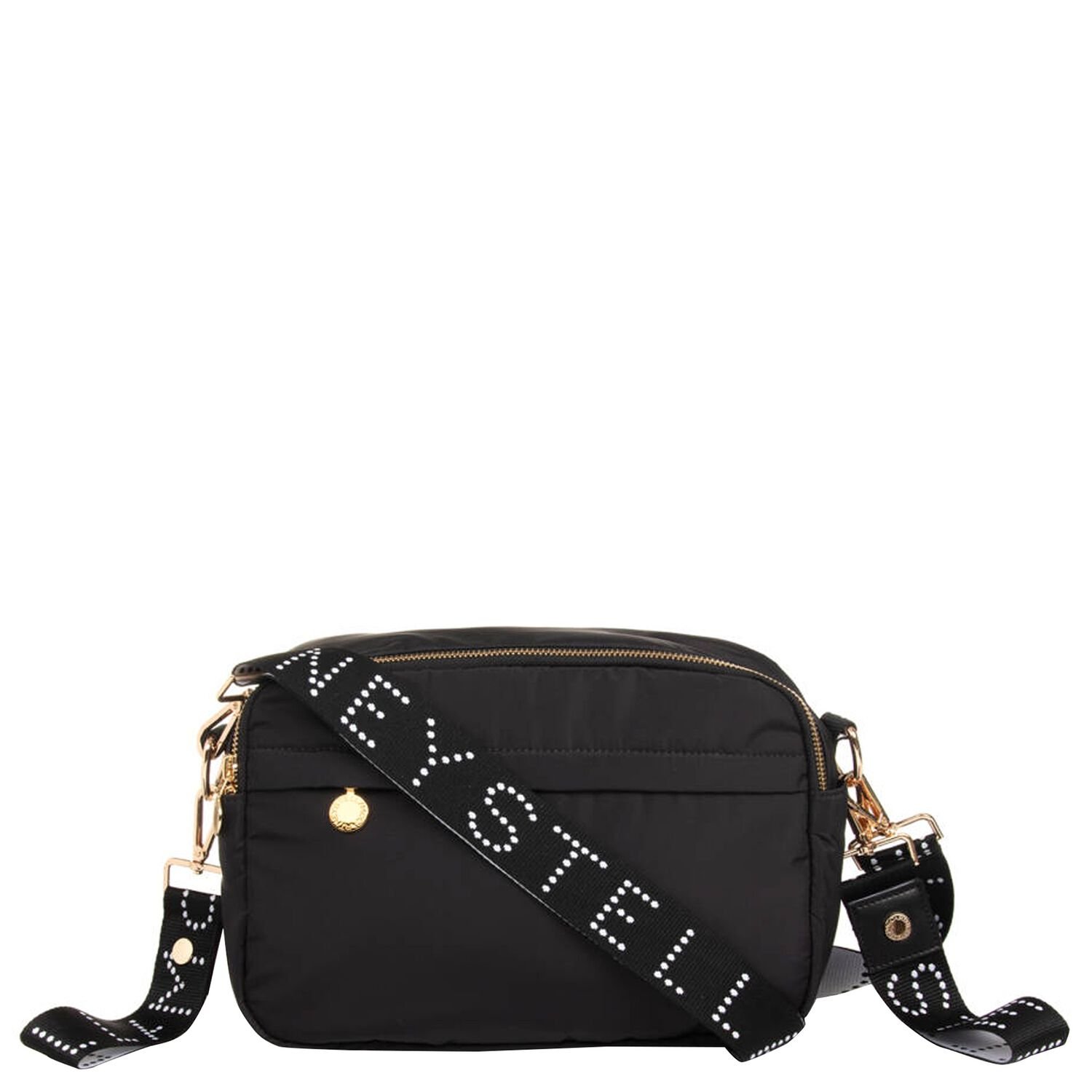 Black Crossbody Baby Diaper Bag, 1, hi-res