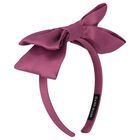Girls Pink Bow Headband, 1, hi-res
