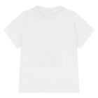 Younger Boys White Logo T-Shirt, 1, hi-res