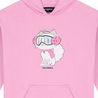 Girls Pink Choupette Hooded Dress, 1, hi-res