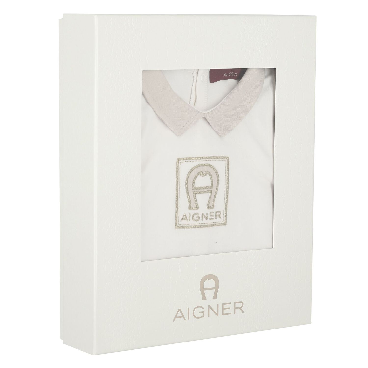 Ivory & Gold Babygrow, Hat & Bib Gift Set, 1, hi-res