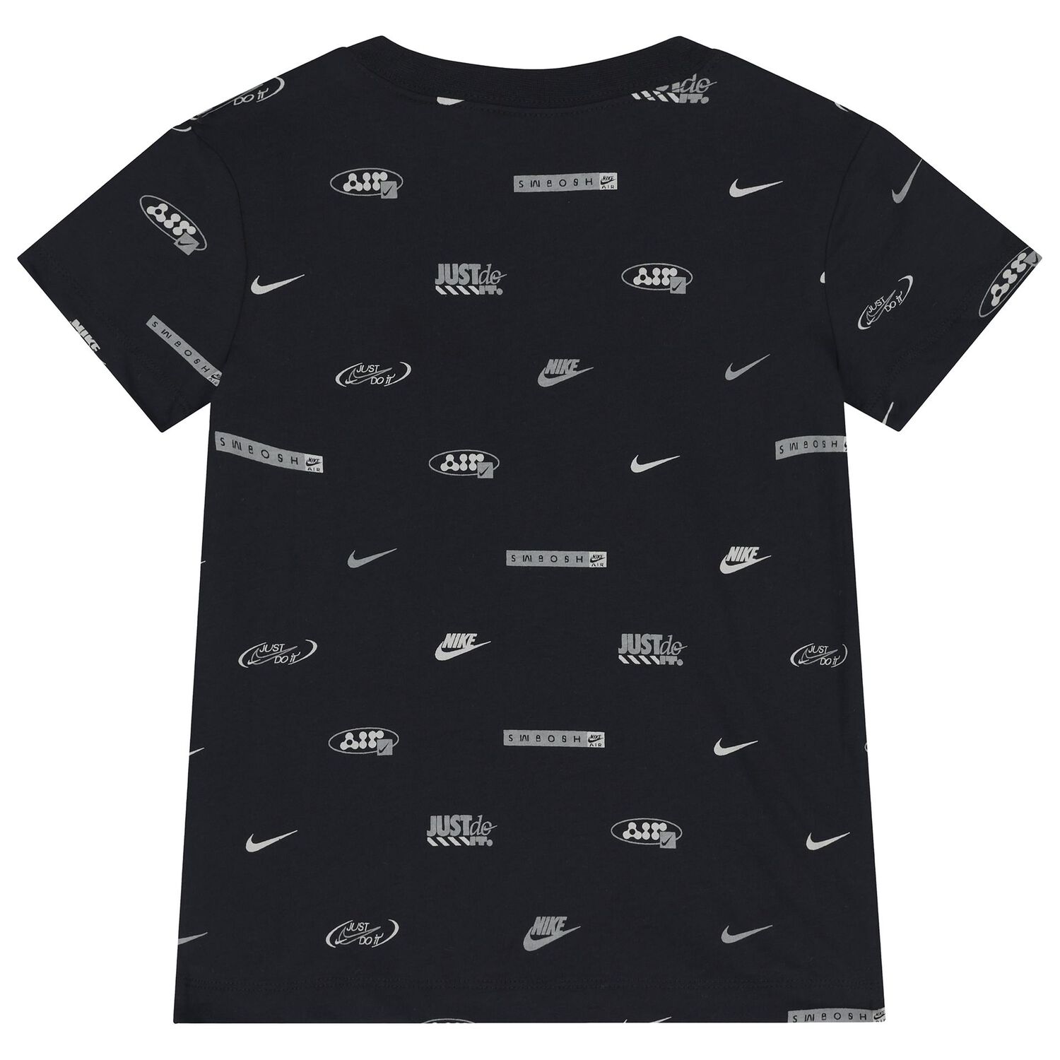 Boys Black Logo T-Shirt, 1, hi-res