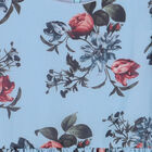 Girls Blue Floral Chiffon Dress, 1, hi-res