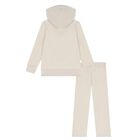 Girls Beige Teddy Bear Logo Tracksuit, 1, hi-res