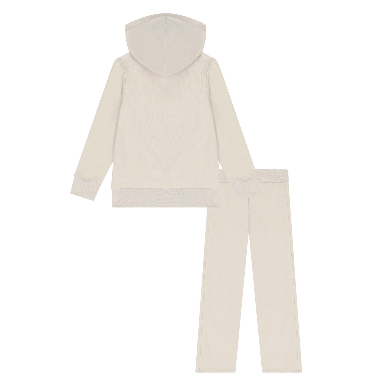 Girls Beige Teddy Bear Logo Tracksuit, 1, hi-res