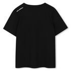 Boys Black Logo T-Shirt, 1, hi-res