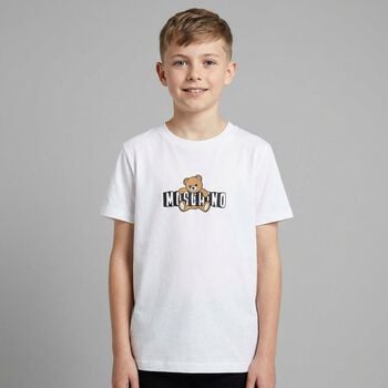 White Teddy Bear Logo T-Shirt