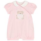 Baby Girls White & Pink Rompers ( 2-Pack ), 2, hi-res