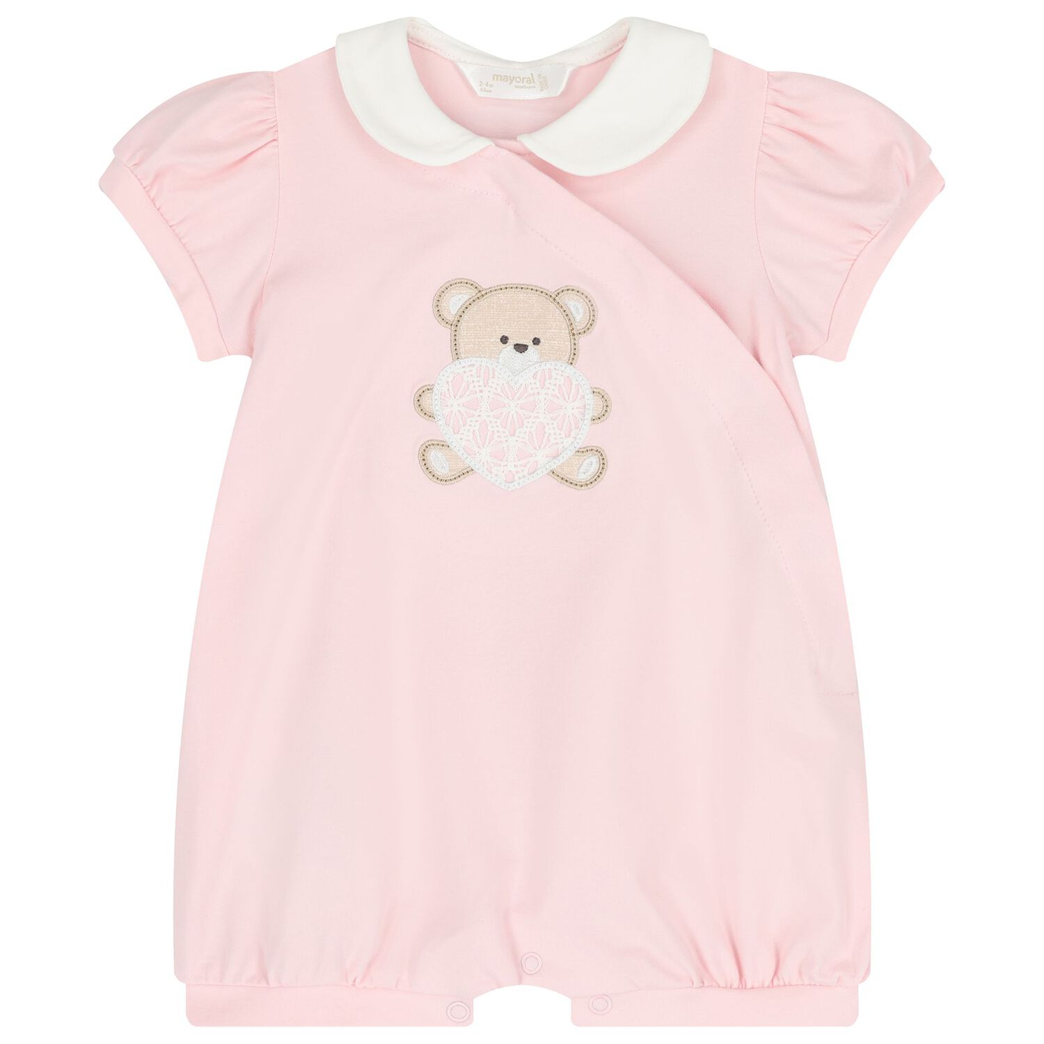 Baby Girls White & Pink Rompers ( 2-Pack ), 2, hi-res