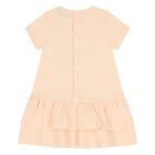 Younger Girls Pink Butterflies Logo Dress, 2, hi-res