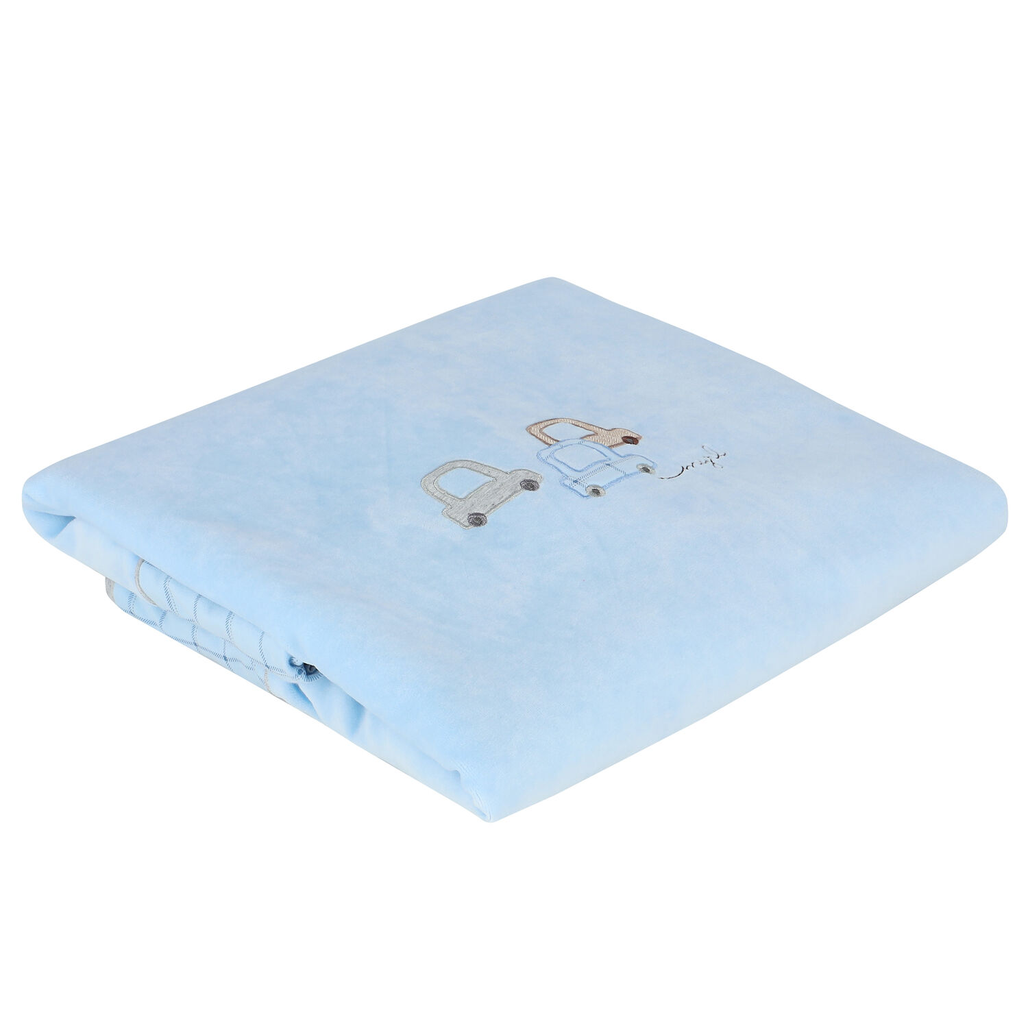 Baby Boys Blue & Grey Cars Blanket, 1, hi-res