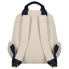 Girls Beige Logo Backpack, 1, hi-res