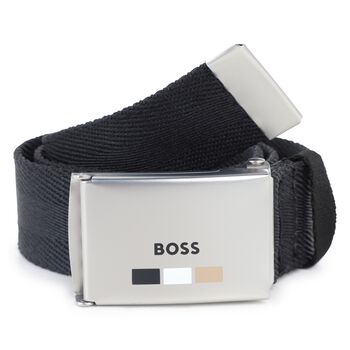 Boys Black Logo Belt
