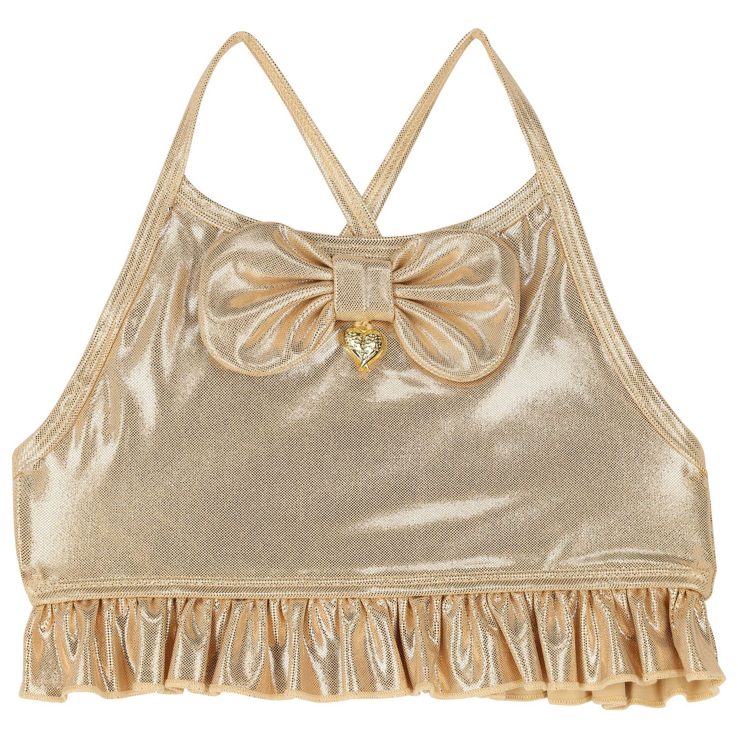 Girls Gold Bow Bikini, 2, hi-res image number null