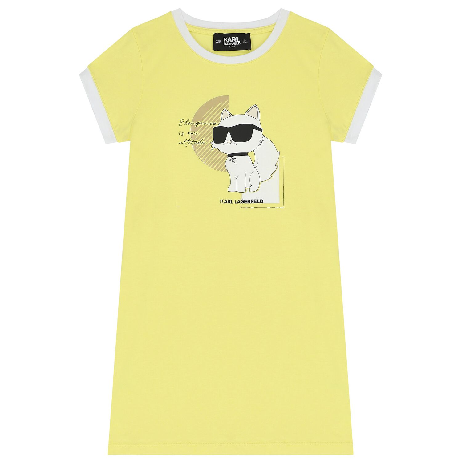 Girls Yellow Choupette Dress, 2, hi-res image number null