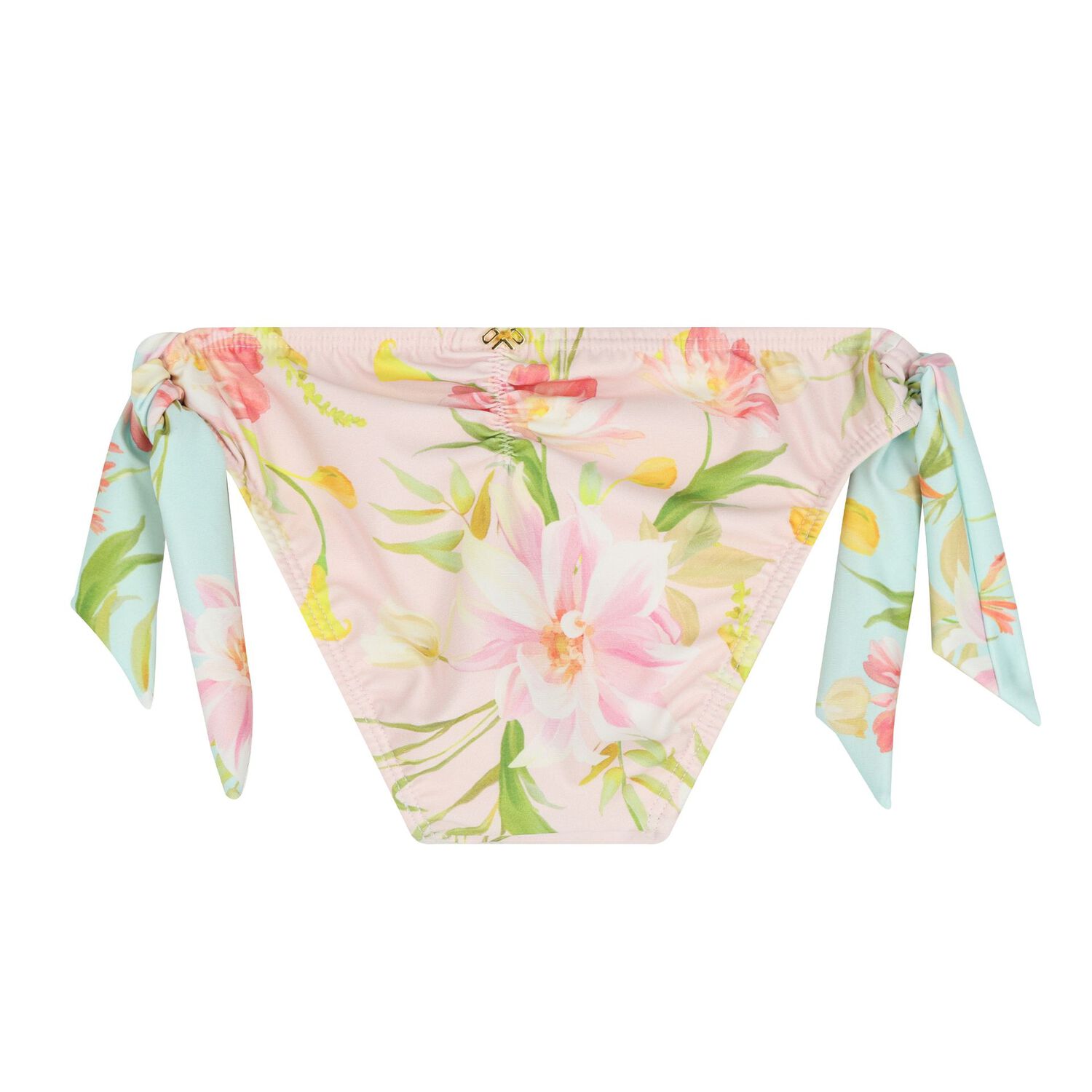 Girls Pink & Aqua Floral Bikini, 1, hi-res