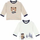 Baby Boys Ivory Long Sleeve Top ( 2-Pack ), 2, hi-res
