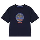 Boys Navy Blue Logo T-Shirt, 2, hi-res