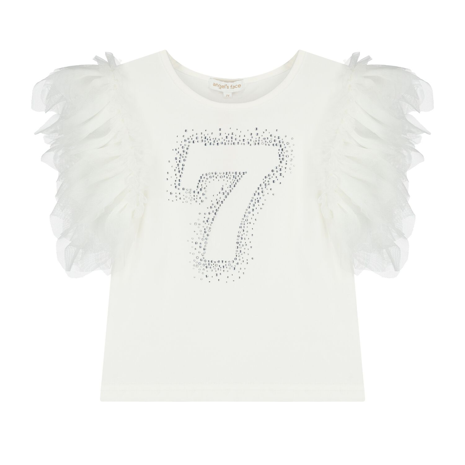 Girls White 7th Birthday T-Shirt, 16, hi-res