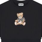 Black Teddy Bear Logo Sweatshirt, 1, hi-res