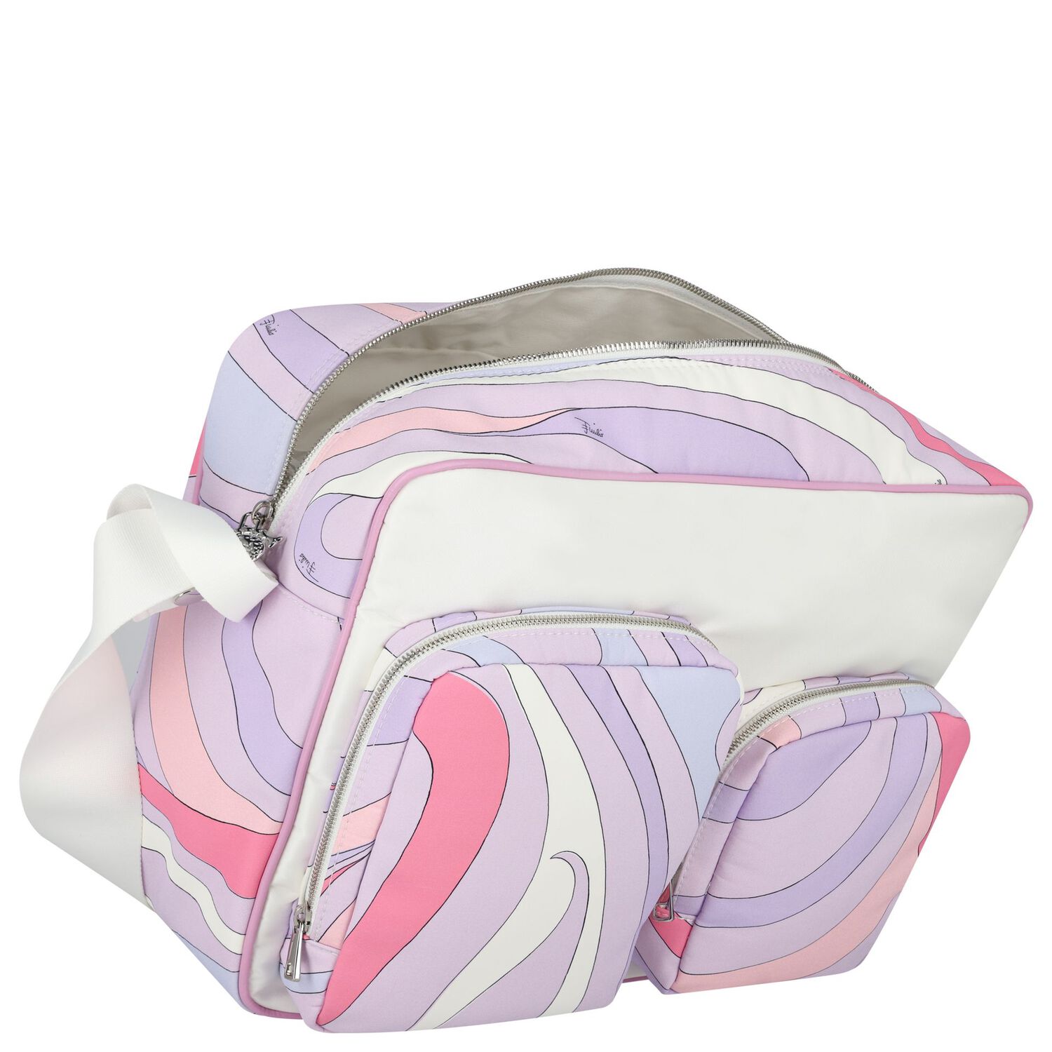 Baby Girls Purple & Pink Iride Changing Bag, 1, hi-res
