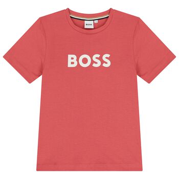 Boys Mini Me Red Logo T-Shirt