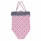 Girls Pink & Black Swimsuit, 1, hi-res